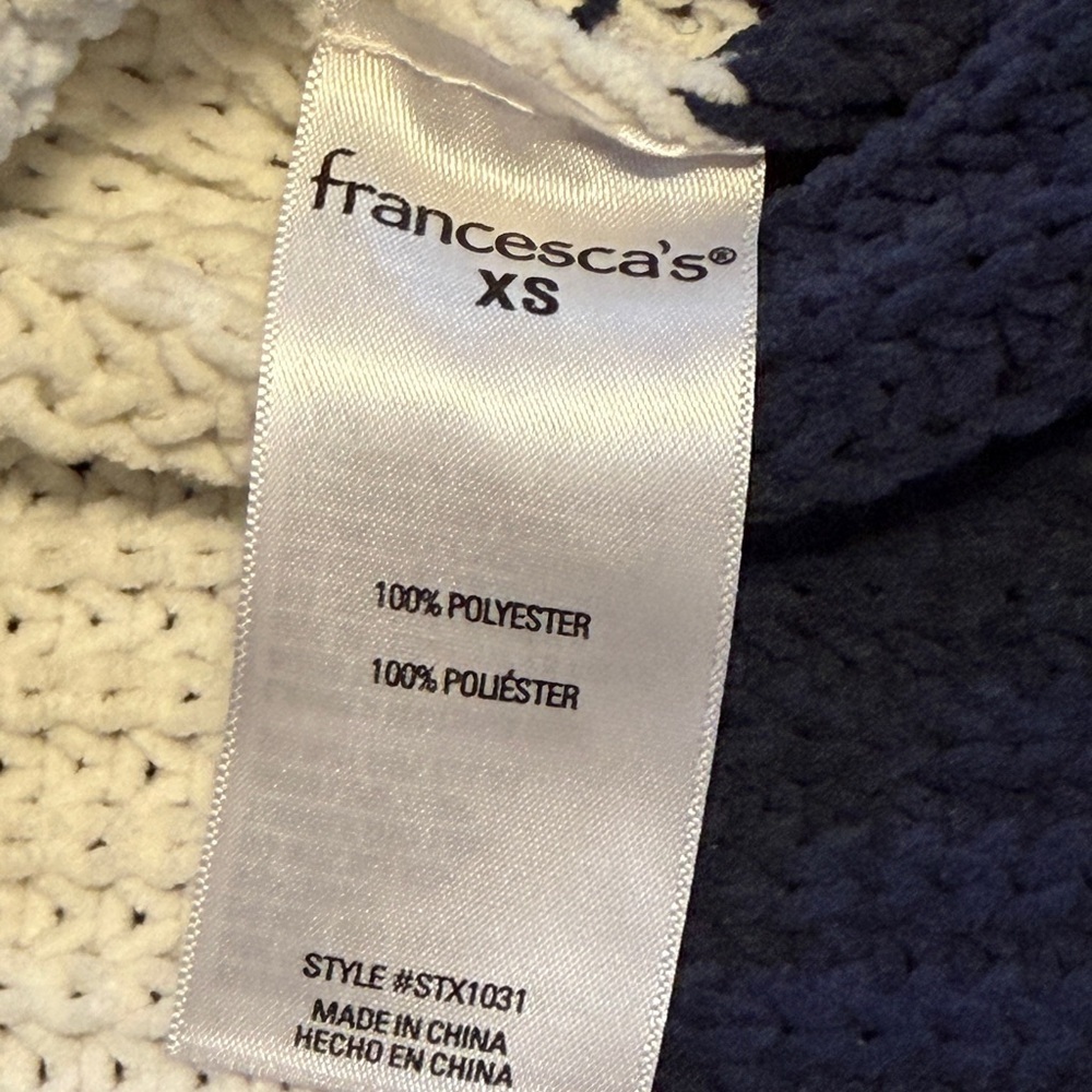 Francesca’s Mi Ami Colorblock Knit Sweater - Picture 5 of 5